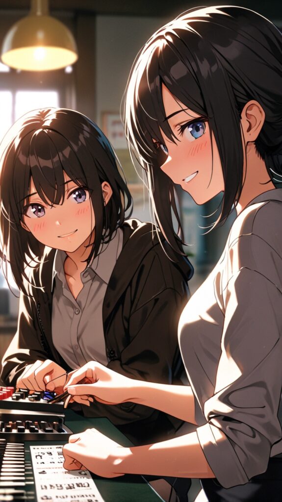 Leonardo_Anime_XL_2_beauty_girl_playing_game_24k_image_quality_0